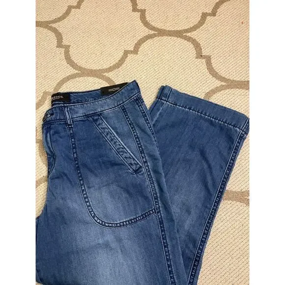 Liverpool cole trouser belfast wash denim The Crop Blue Jeans, size: 6/ 28 - Picture 1 of 10